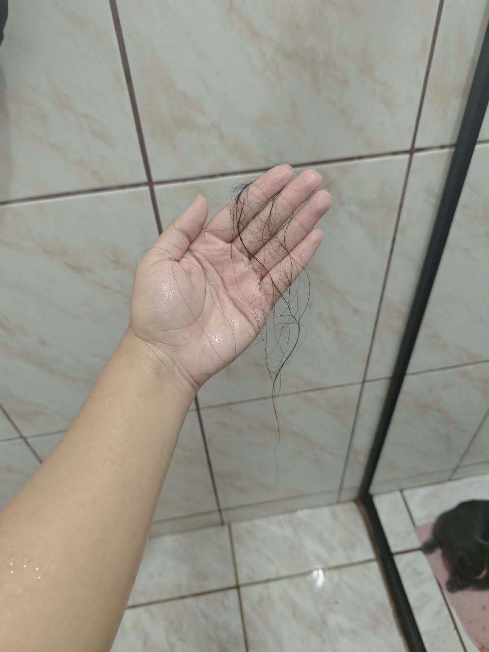 Queda de cabelo da cliente depois de 1 mês de uso do Shampoo Therapy