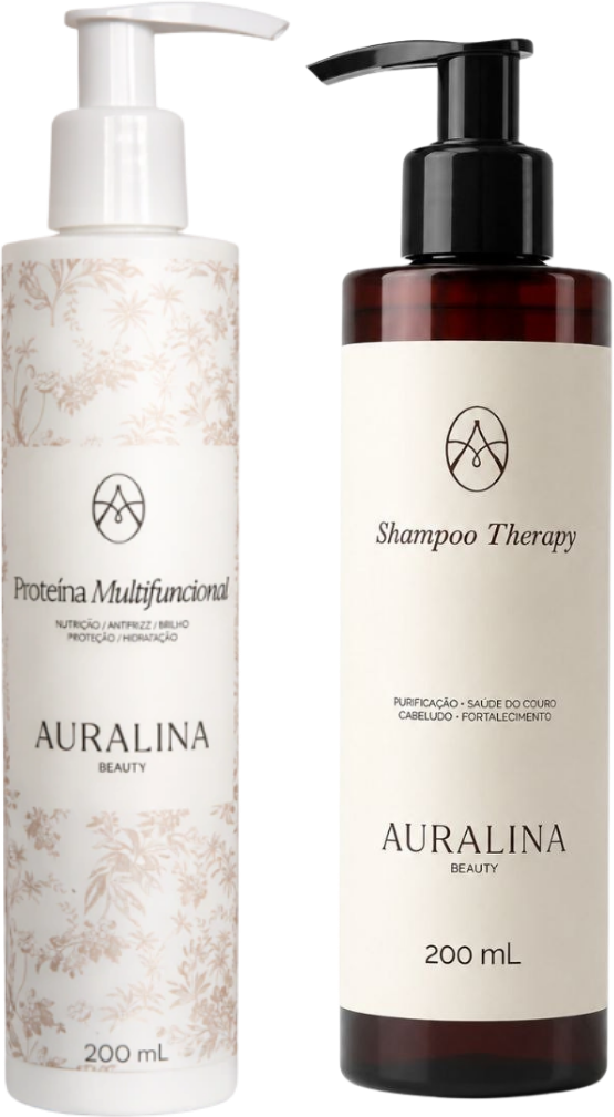 Kit Duo Auralina: Shampoo Therapy e Proteína Multifuncional